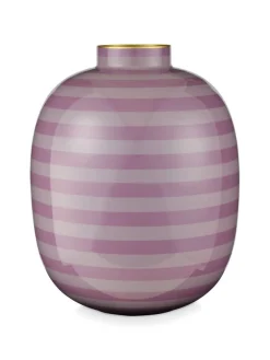 maljakko Metal Stripes 32 cm Lilac>Pip Studio New