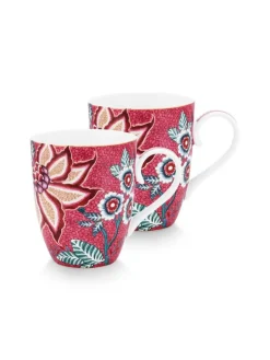 muki Flower Festival 350 ml 2 kpl Dark Pink>Pip Studio Sale