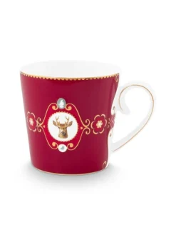 muki Love Birds Medallion Deer 300 ml Dark Red>Pip Studio Outlet