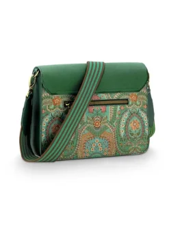 Pip Studio Laukut Ja Kassit|olkalaukku Fenna Medium Jabali Green 25x7x20 cm