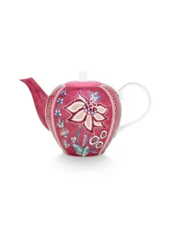 Pip Studio Juoma- Ja Baaritarvikkeet|Tarjoilu|teepannu Flower Festival 1,6 l Dark Pink