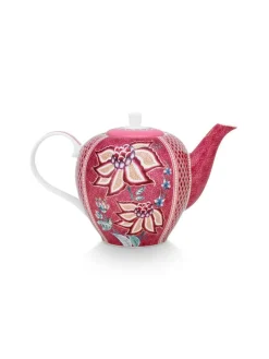Pip Studio Juoma- Ja Baaritarvikkeet|Tarjoilu|teepannu Flower Festival 1,6 l Dark Pink