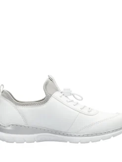 Rieker Kävelykengät|kävelykengät L3259-80 80 Weiss / Rose / Silver /Perlcloud