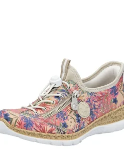 Rieker Kävelykengät|kävelykengät N42V3-90 90 Rosa-Jungle / Ginger