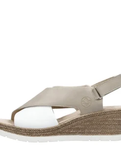 Rieker Sandaalit|sandaalit 61975-62 62 Weiss / Lehm