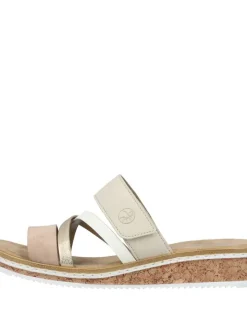 Rieker Sandaalit|sandaalit V3652-94 94 Altrosa / Lightgold, Offwhite / Perle