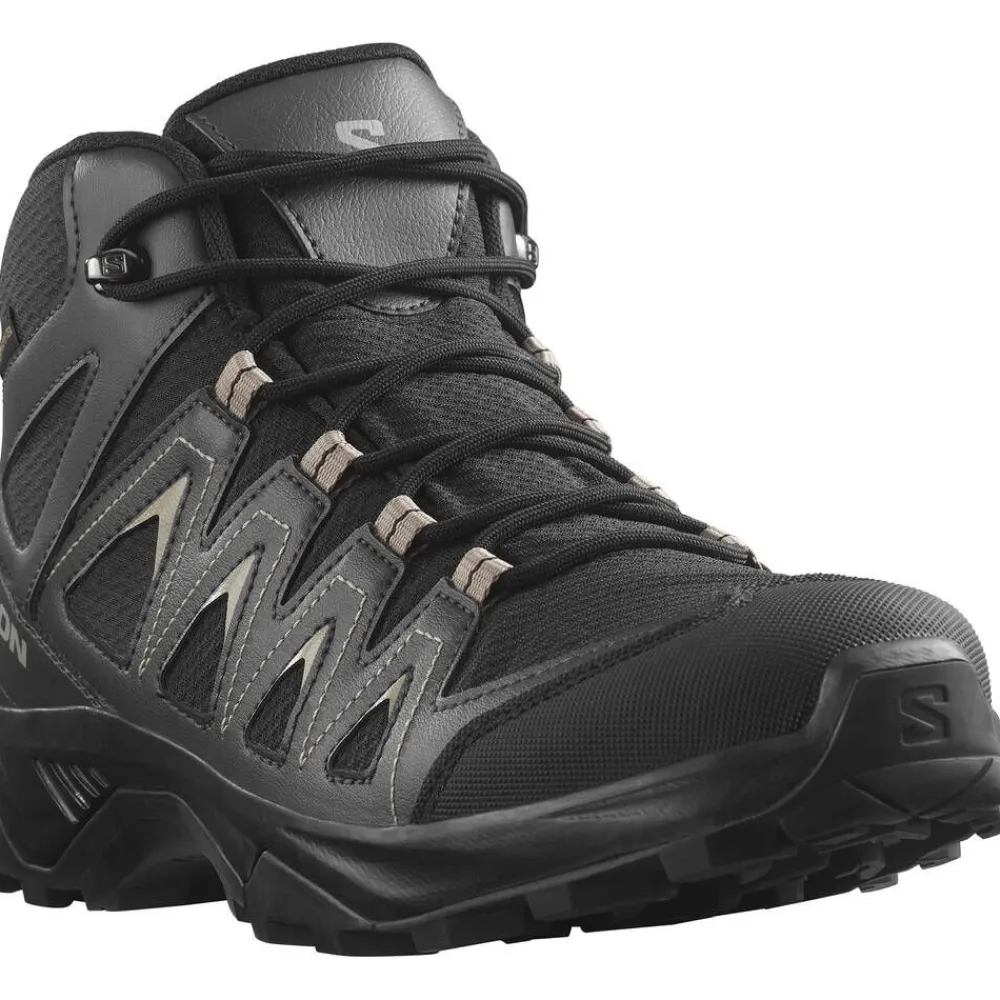 Salomon Vaellus- Ja Metsästyskengät|Retkeilykengät|vaelluskenkä X Braze Mid GTX M Black/Phantom/Vintage Khaki