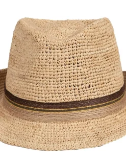 hattu Raffia Trilby Crochet><noscript><img data-lazyloaded=