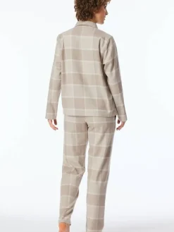 Schiesser Yö- Ja Oloasut|flanellipyjama 181991 409 Beige