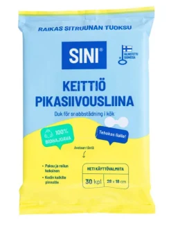 Sini Puhdistus Ja Siivous|pikasiivousliina keittiö 28x18 cm 30 kpl sitruuna