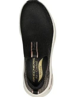 Skechers Tennarit Ja Sneakerit|sneakerit Womens Arch Fit D'Lux BKRG BKRG Black Rosegold