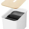 Collect lajitteluastiasetti vanerikannella 76 L valkoinen>Smartstore