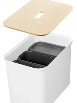 Collect lajitteluastiasetti vanerikannella 76 L valkoinen>Smartstore