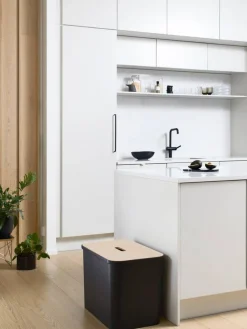 Smartstore Paperikorit Ja Roska-Astiat|Collect lajitteluastia vanerikannella 76 L musta