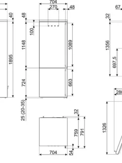 Coloniale jääkaappipakastin 70 cm FA8005LPO5 kerma vasen><noscript><img width=