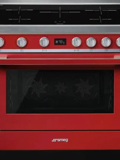Smeg Uunit Ja Liedet|induktioliesi monitoimiuunilla CPF9IPR Portofino punainen