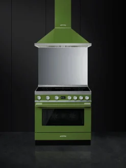 Smeg Uunit Ja Liedet|induktioliesi monitoimiuunilla CPF9IPOG Portofino vihreä