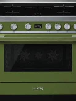 Smeg Uunit Ja Liedet|induktioliesi monitoimiuunilla CPF9IPOG Portofino vihreä