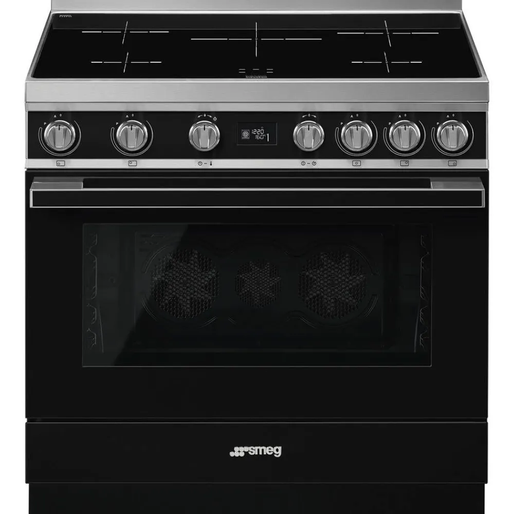 induktioliesi monitoimiuunilla CPF9IPBL Portofino musta>Smeg Best