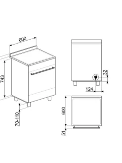 liesi 60 cm C6IPX9-1 teräs>Smeg Best