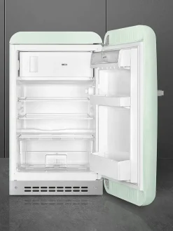 Smeg Jääkaapit Ja Pakastimet|retrojääkaappi FAB10RPG5, pastellinvihreä, oikea