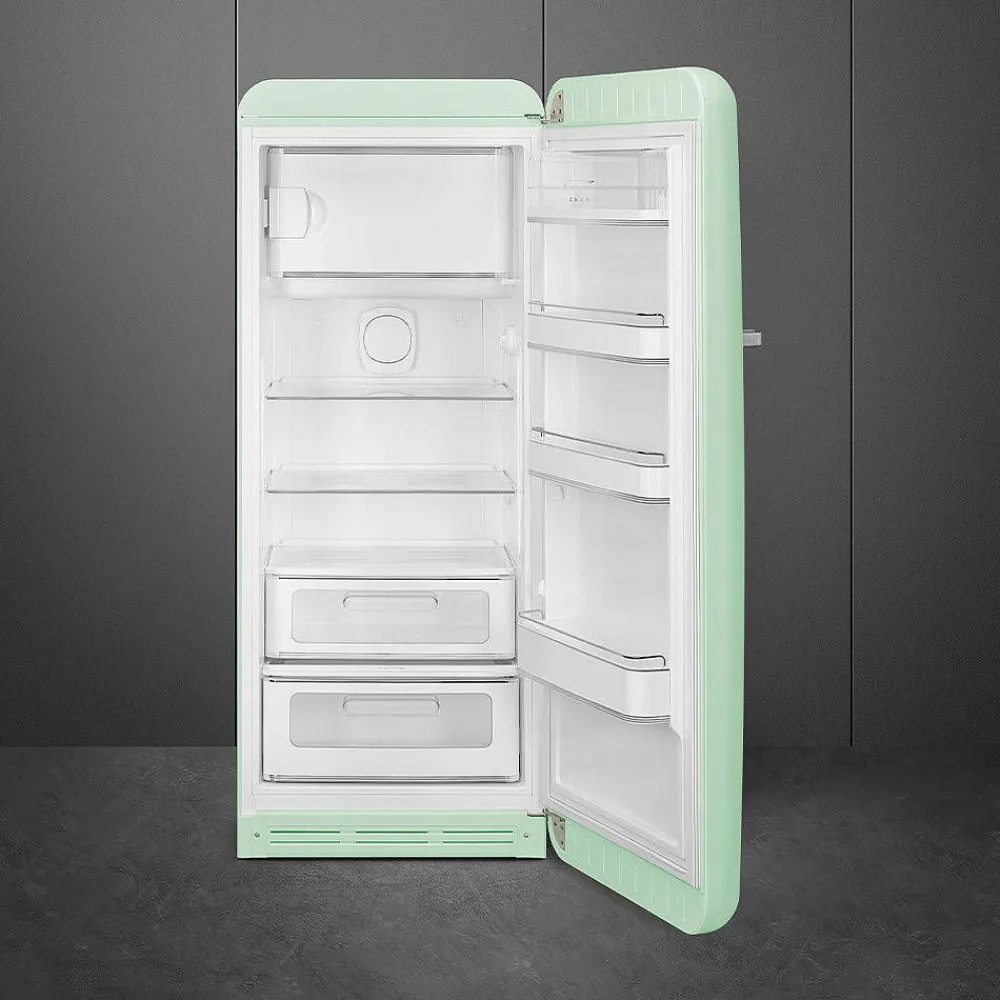 Smeg Jääkaapit Ja Pakastimet|retrojääkaappi FAB28RPG5 153 cm, pastellinvihreä, oikea