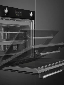 Smeg Uunit Ja Liedet|SOP6902S2PN 60cm yhdistelmähöyryuuni Viktoria, musta