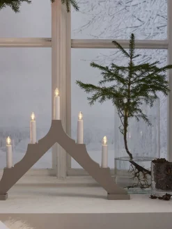 Star Trading Koriste- Ja Kausivalot|kynttelikkö Alma 5 l  beige