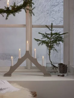 Star Trading Koriste- Ja Kausivalot|kynttelikkö Alma 5 l beige