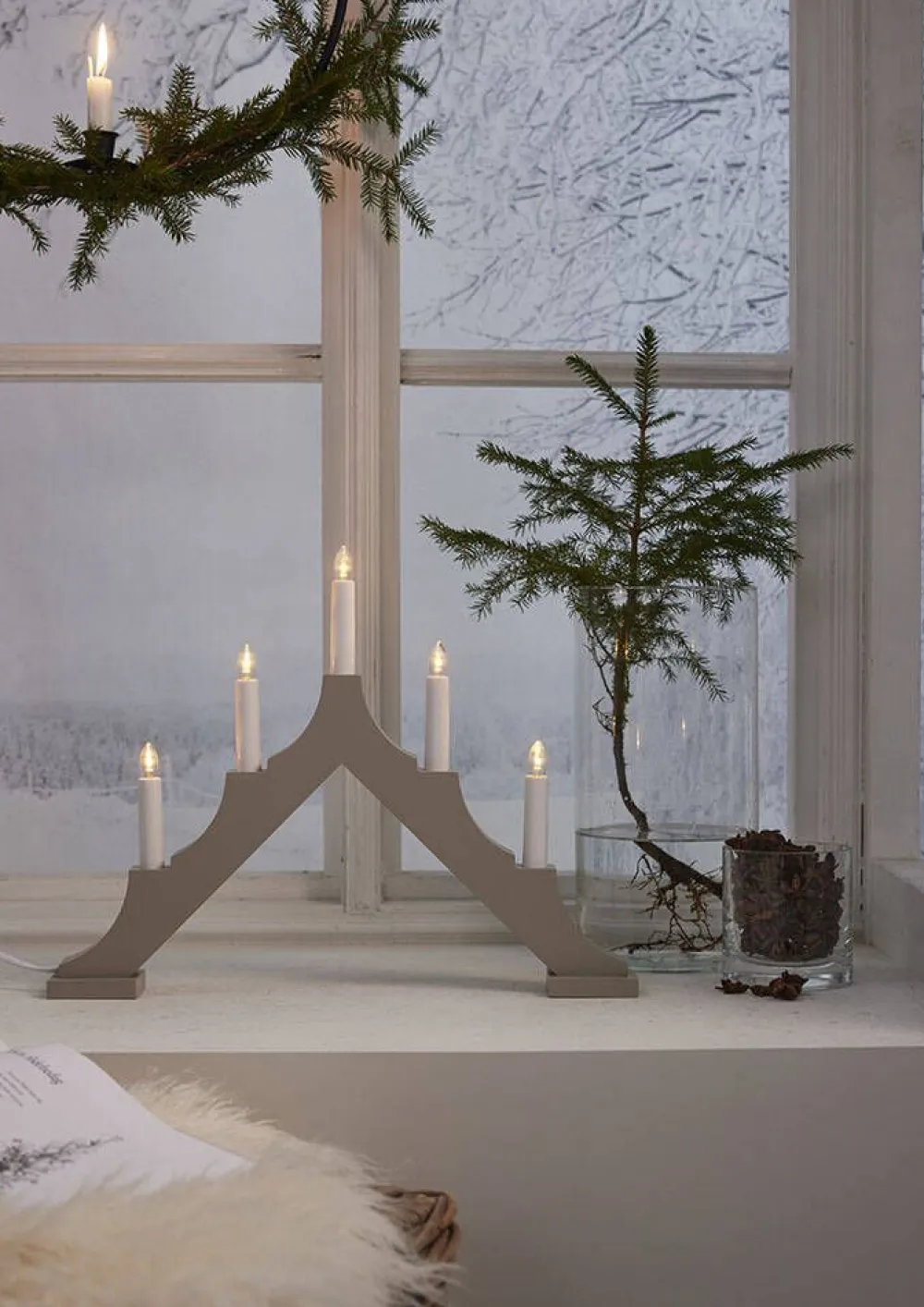Star Trading Koriste- Ja Kausivalot|kynttelikkö Alma 5 l beige