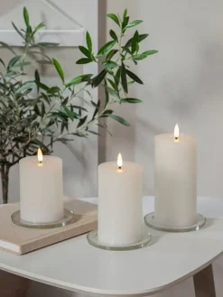 LED-kynttilä Flamme Flow 17,5 cm valkoinen><noscript><img width=