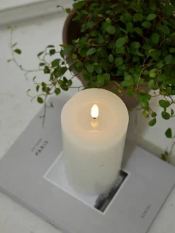 LED-kynttilä Flamme Flow 17,5 cm valkoinen><noscript><img width=