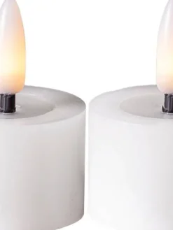 LED-kynttilä Flamme Flow 4 cm valkoinen 2 kpl>Star Trading Best