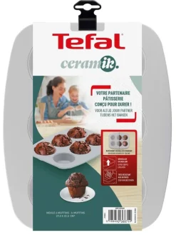 Tefal Paistoastiat|muffinivuoka 6 kuppia Ceramik 27,5x22,5 cm