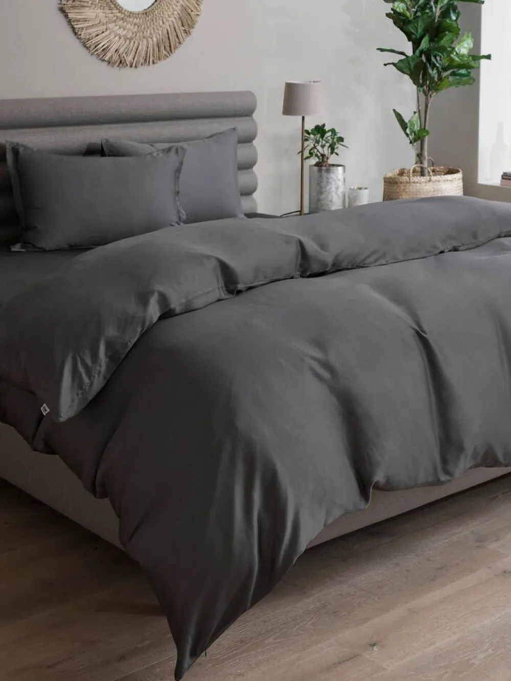 pussilakana Silky Bamboo 240x220 cm anthracite>TEMPUR New