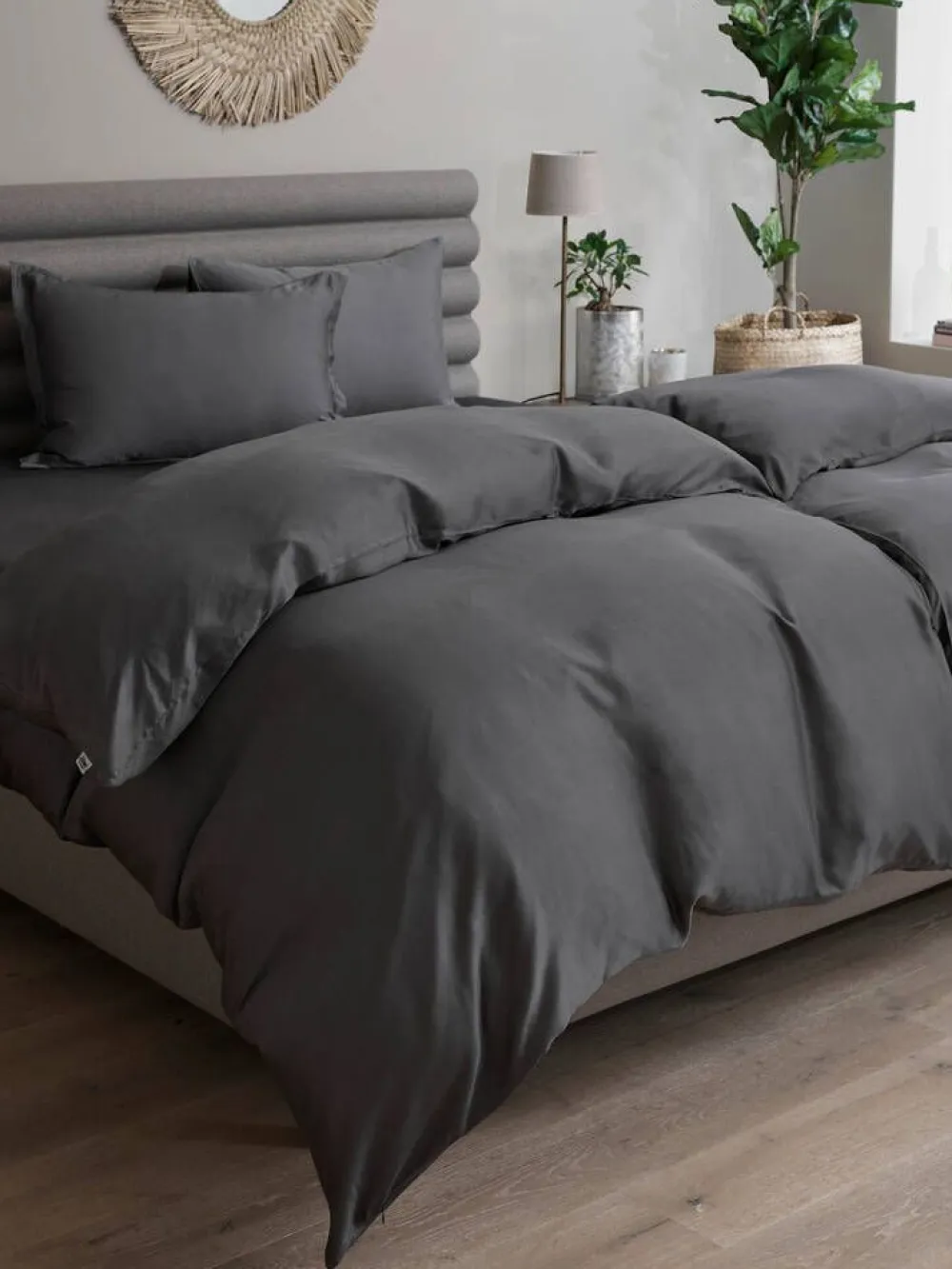 TEMPUR Vuodetekstiilit|pussilakana Silky Bamboo 150x210 cm anthracite