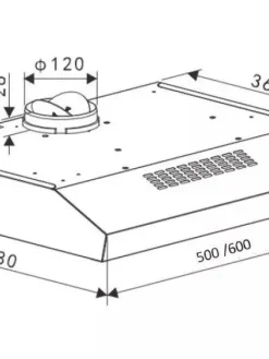 Thermex Liesituulettimet|liesituuletin Close 500 mm valkoinen