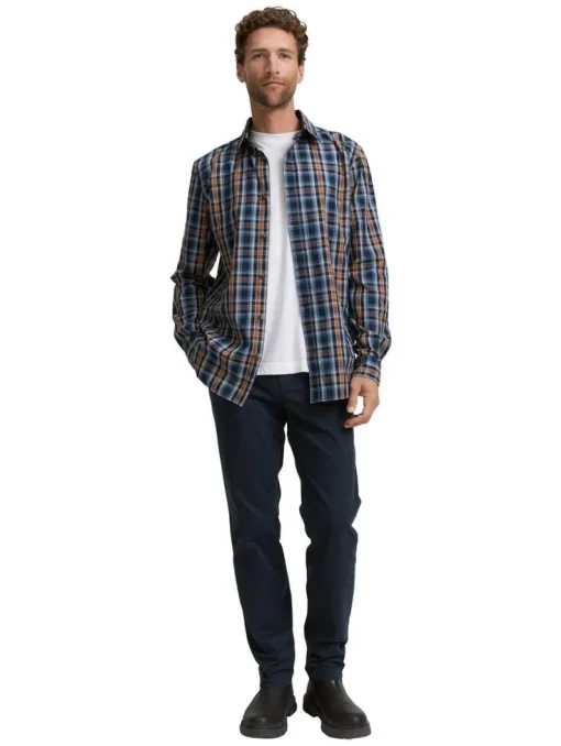 Tom Tailor Kauluspaidat|paita 1047324 38477 Navy blue shades check