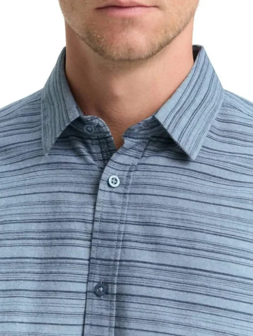Tom Tailor Kauluspaidat|paita 1047327 38490 Teal blue varied cross stripe