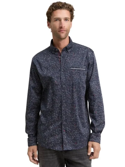 Tom Tailor Kauluspaidat|paita 1047340 38526 Navy irregular small design