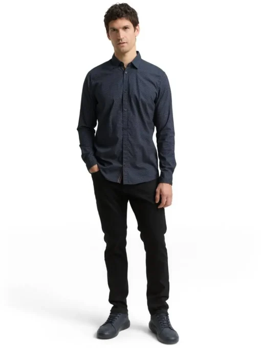 Tom Tailor Kauluspaidat|paita 1048444 Slim fit 38970 Navy mini spike design