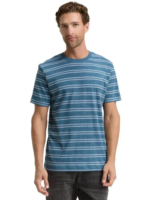 Tom Tailor T-Paidat|t-paita 1047810 38630 Real teal dyed stripe