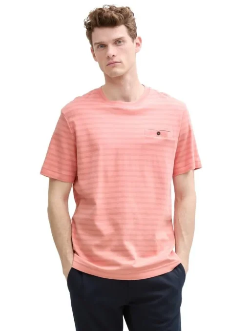 Tom Tailor T-Paidat|t-paita 1045694 37409 Hazy rose tonal fine stripe