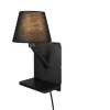 Trio Lighting Sisustusvalaisimet|Comfort seinävalaisin E14 mattamusta latausase