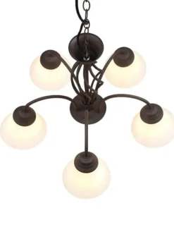 Trio Lighting Sisustusvalaisimet|kattokruunu Rustica 5-os E27 rustiikki