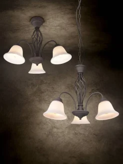 Trio Lighting Sisustusvalaisimet|kattokruunu Rustica 3-os E27 rustiikki