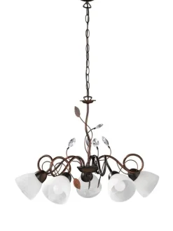 Trio Lighting Sisustusvalaisimet|kattokruunu Traditio 5-os E14 rustiikki