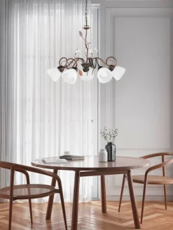 Trio Lighting Sisustusvalaisimet|kattokruunu Traditio 5-os E14 rustiikki