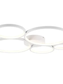 Trio Lighting Sisustusvalaisimet|kattovalaisin Rondo LED 5-os mattavalkoinen