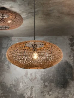 Trio Lighting Sisustusvalaisimet|kattovalaisin Hedda 2xE27 mattamusta/sisal